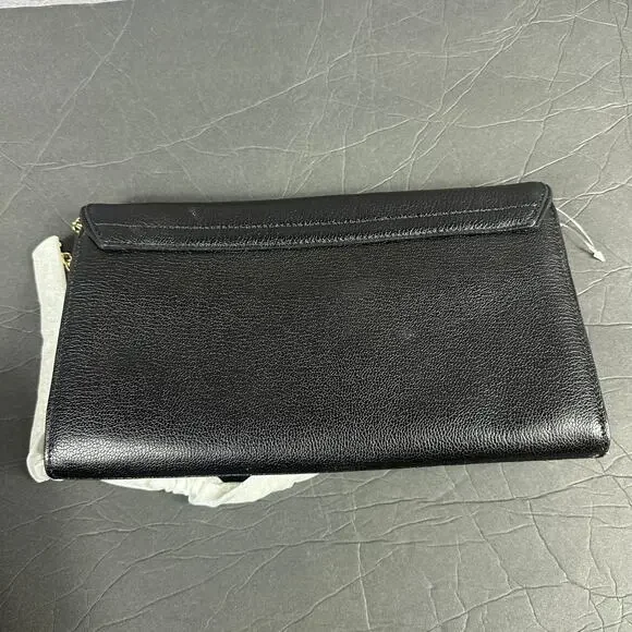 Kate Spade New York Manor Place Shea Black Embellished Leather Clutch Bow NWOT - Picture 2 of 4